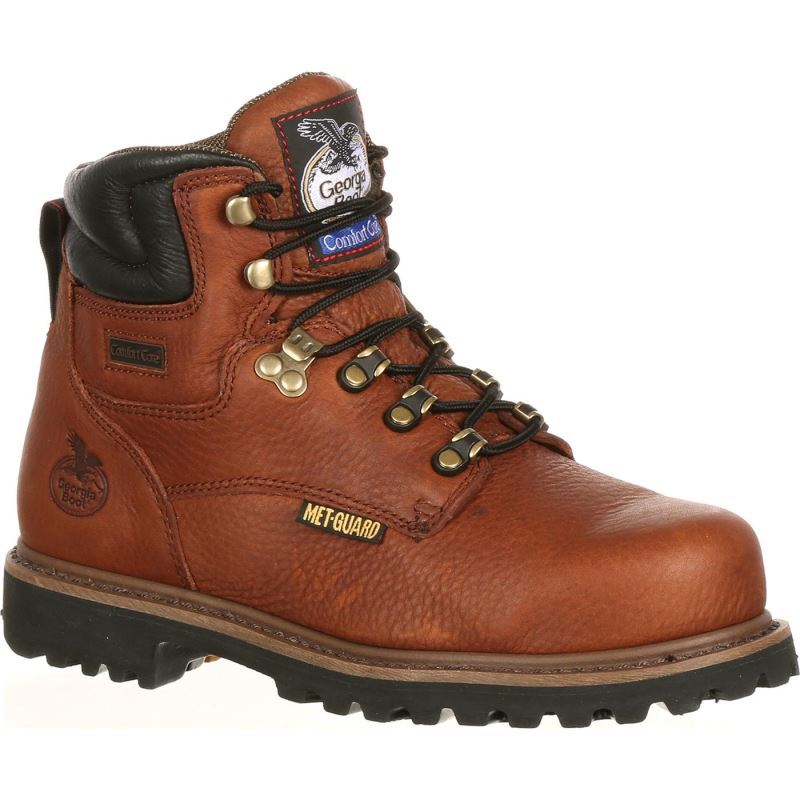 Georgia Boot Hammer Internal Metatarsal Steel Toe Work Boot-Briar Brown