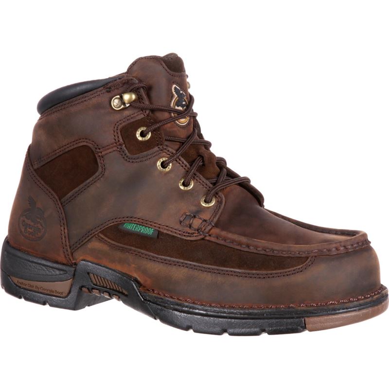 Georgia Boot Athens Steel Toe Waterproof Work Boot-Brown