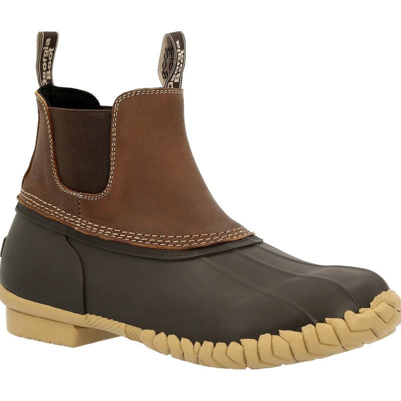 Georgia Boot Marshland Unisex Chelsea Duck Boot-Brown