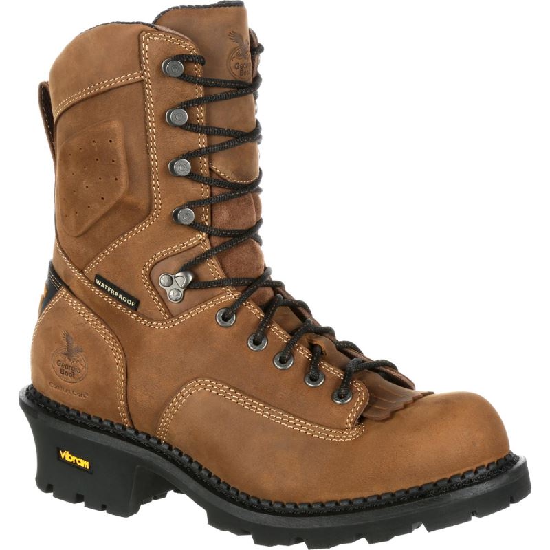 Georgia Boot Comfort Core Logger Composite Toe Waterproof Work Boot-Brown