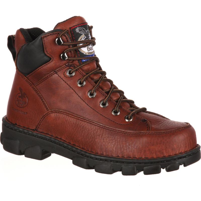 Georgia Boot Eagle Light Wide Load Steel Toe Work Hiker-Soggy Copper Kettle