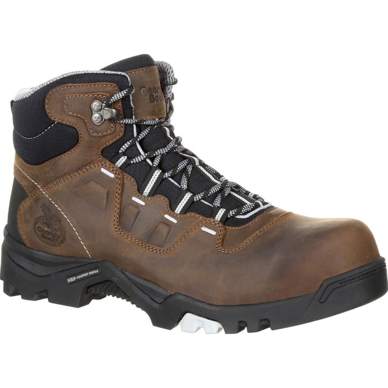 Georgia Boot Amplitude Composite Toe Waterproof Work Boot-Brown