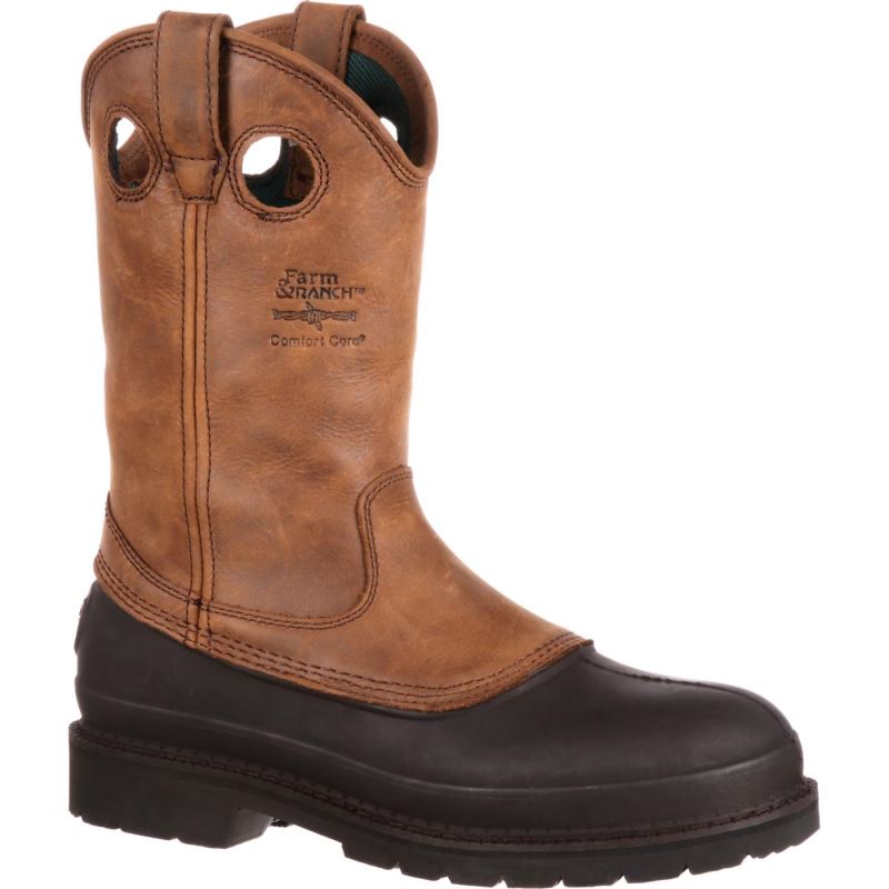 Georgia Boot Muddog Wellington Work Boot-Mississippi Brown