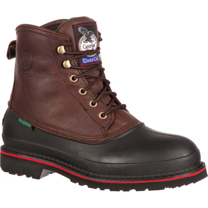 Georgia Boot Muddog Waterproof Steel Toe Work Boot-Dark Chocolate