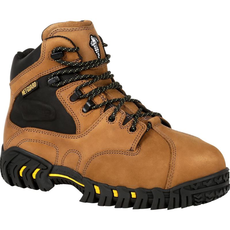 Michelin Steel Toe Internal Met Guard Work Boot-Brown