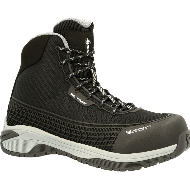 MICHELIN Latitude Tour Alloy Toe Athletic High Top Work Shoe-Black Grey