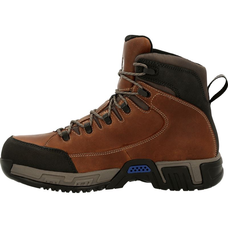 MICHELIN HydroEdge Puncture Resistant Alloy Toe Waterproof Hiker-Brown