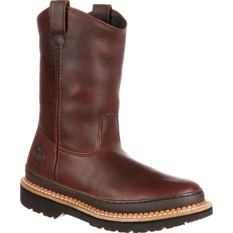 Georgia Giant Wellington Pull-On Work Boot-Soggy Brown