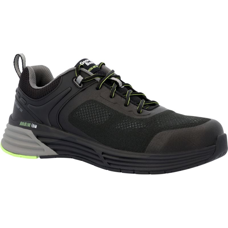 Georgia Boot DuraBlend Sport Composite Toe Electrical Hazard Athletic Work Shoe-Black Green