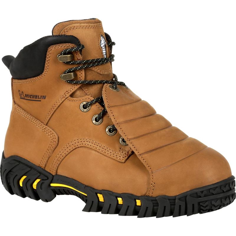 Michelin Sledge Steel Toe Metatarsal Work Boots-Brown