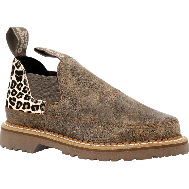 Georgia Boot Women's Brown Leopard Romeo Shoe-Brown