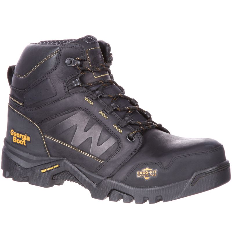 Georgia Boot Amplitude Composite Toe Waterproof Work Boot-Black