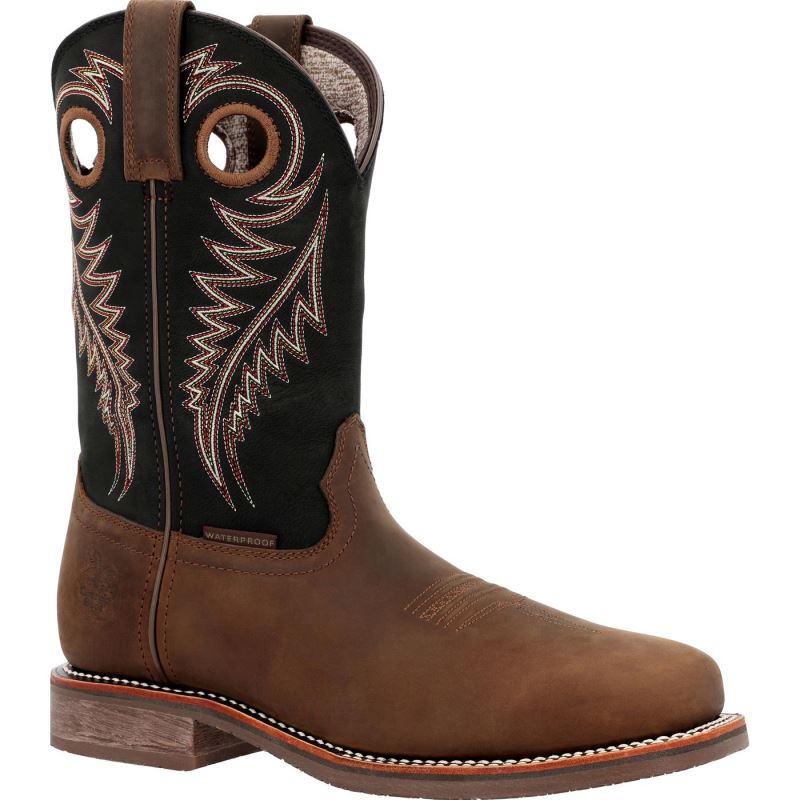 Georgia Boot Carbo-Tec Elite Waterproof Western Work Boot-Brown