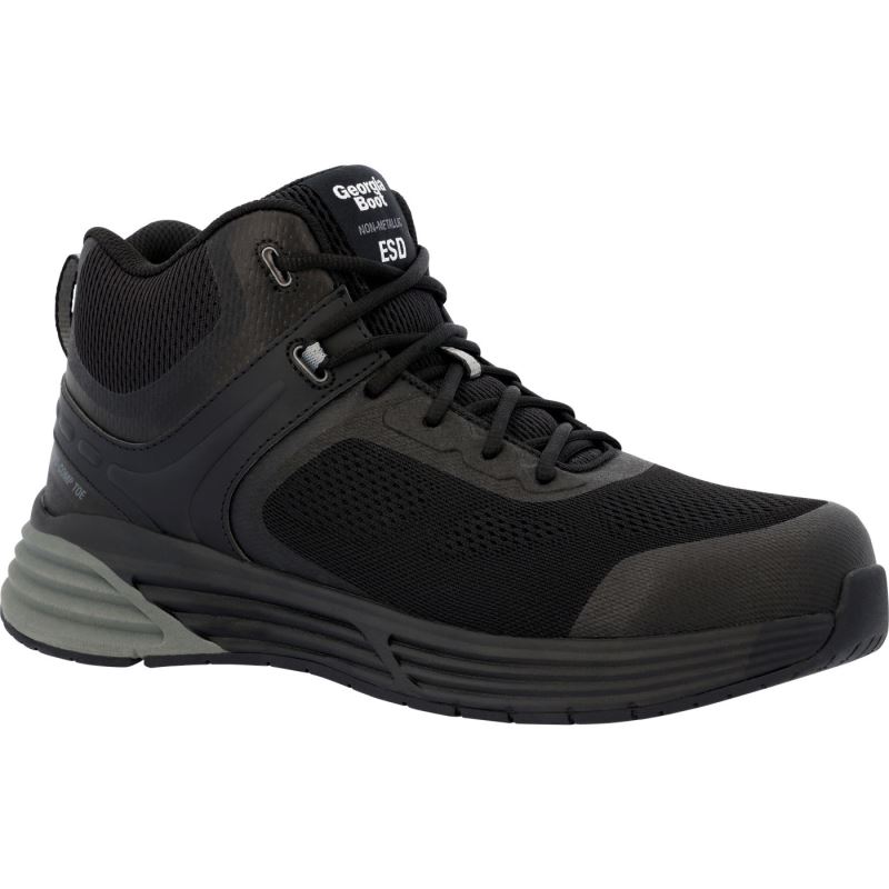 Georgia Boot DuraBlend Sport Composite Toe Athletic Hi-Top-Black