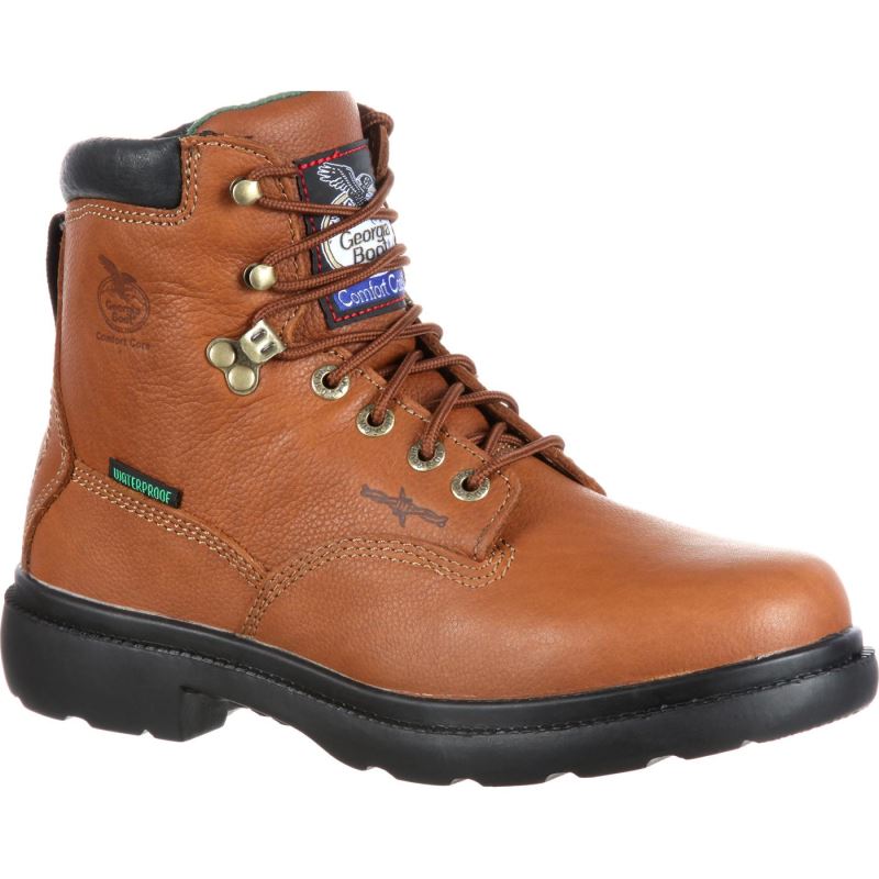 Georgia Farm and Ranch Waterproof Boots-Briar Brown