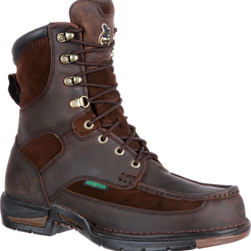 Georgia Boot Athens Waterproof Work Boot-Brown