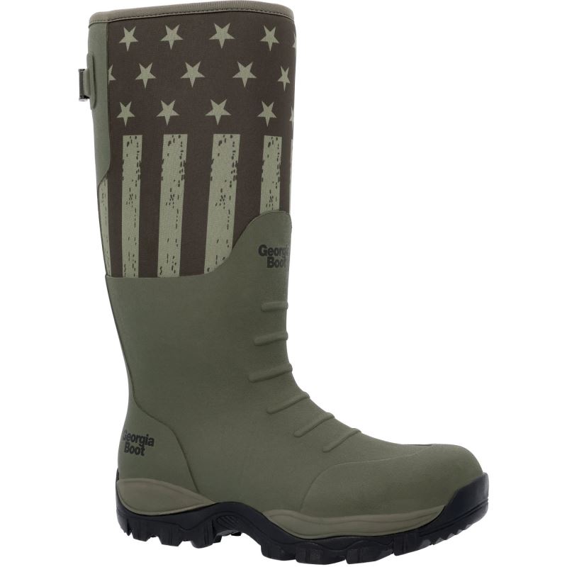 Georgia Boot GBR Rubber Pull-On Work Boot-Dark Green