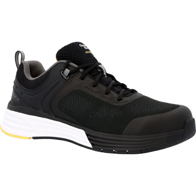 Georgia Boot DuraBlend Sport Composite Toe Athletic Work Shoe-Black And Yellow