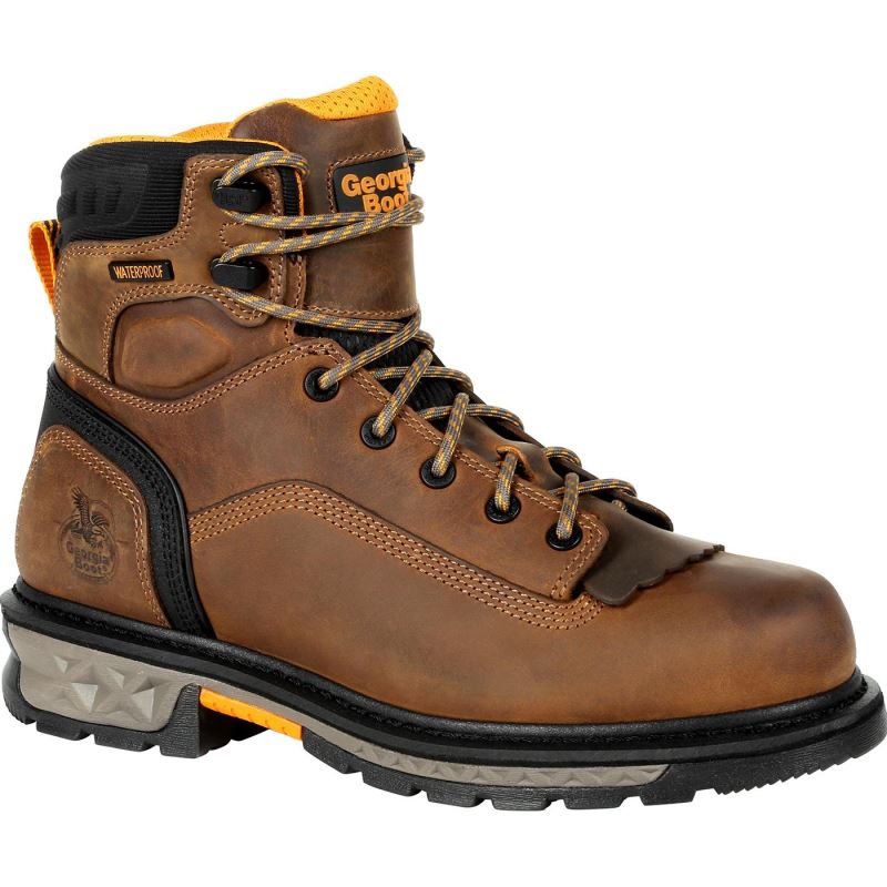 Georgia Boot Carbo-Tec LTX Waterproof Composite Toe Work Boot-Black And Brown