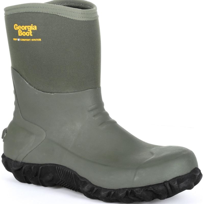 Georgia Boot Waterproof Mid Rubber Boot-Green